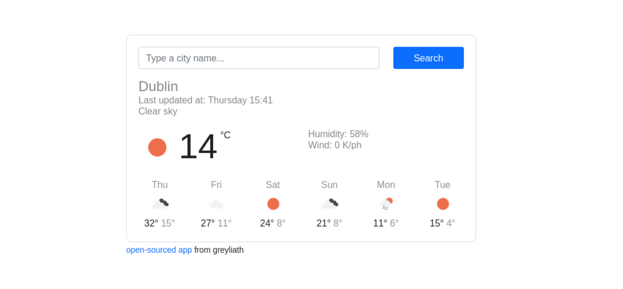 weather project preview